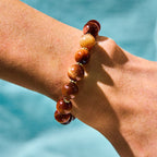 Fortune Jewel Natural Red Tiger Eye Pumpkin Calm Bracelet