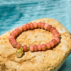 Fortune Jewel Strawberry Quartz Cyan Jade Lucky Cat Beads Healing Bracelet