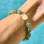 Fortune Jewel Year of the Rabbit Natural Green Aventurine Luck Bead Bracelet