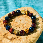 Fortune Jewel Tiger Eye Stone Beads Protection Courage Bracelet