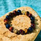 Fortune Jewel Tiger Eye Stone Beads Protection Courage Bracelet