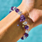 Fortune Jewel Natural Amethyst Pixiu Crystal Balance Bracelet