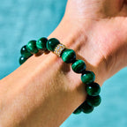 Fortune Jewel Green Tiger Eye Positive Bracelet