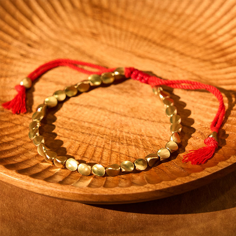 Fortune Jewel Tibetan Copper Beads Healing Luck Bracelet