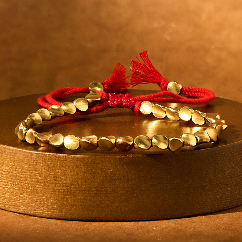 Fortune Jewel Tibetan Copper Beads Healing Luck Bracelet