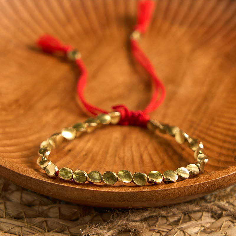 Fortune Jewel Tibetan Copper Beads Healing Luck Bracelet
