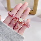 Fortune Jewel Natural Strawberry Quartz Green Strawberry Quartz Super Seven Crystal Flower Healing Bracelet