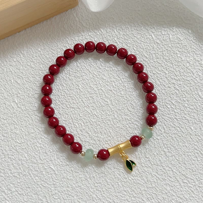 Fortune Jewel Cinnabar Bamboo Concentration Bracelet