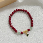 Fortune Jewel Cinnabar Bamboo Concentration Bracelet