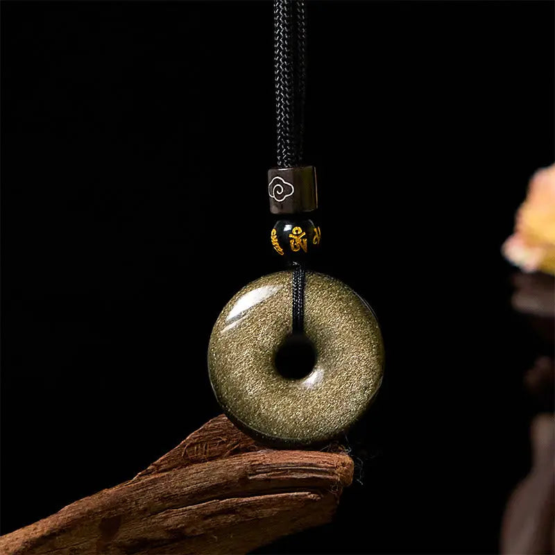 Fortune Jewel "All the best for Luck and Confidence" Obsidian Necklace Includes Gift Message Card Fortune Jewel