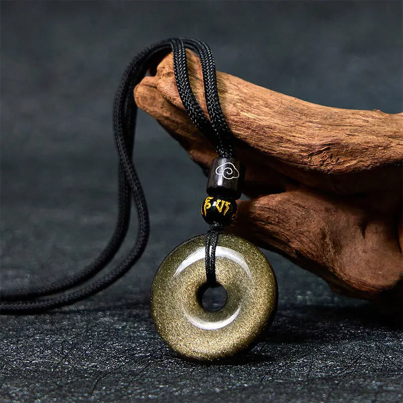Fortune Jewel "All the best for Luck and Confidence" Obsidian Necklace Includes Gift Message Card Fortune Jewel