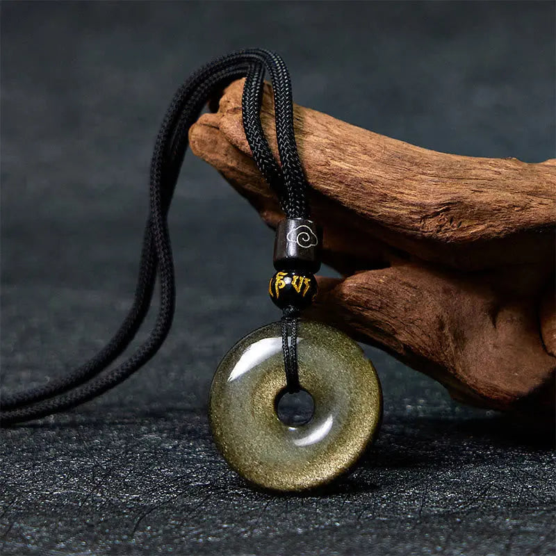 Fortune Jewel "All the best for Luck and Confidence" Obsidian Necklace Includes Gift Message Card Fortune Jewel