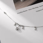 Fortune Jewel 925 Sterling Silver Antiquity Bell Protection Anklet