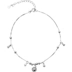 Fortune Jewel 925 Sterling Silver Antiquity Bell Protection Anklet