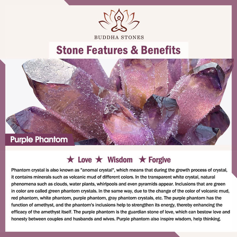 Fortune Jewel Natural Purple Phantom Butterfly Flowers Wisdom Bracelet