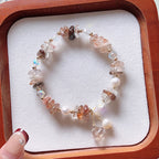 Fortune Jewel Natural Super Seven Crystal Irregular Small Pieces Positive Bracelet