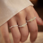 Fortune Jewel 925 Sterling Silver Natural Small Hetian Jade Bead Luck Elastic Ring