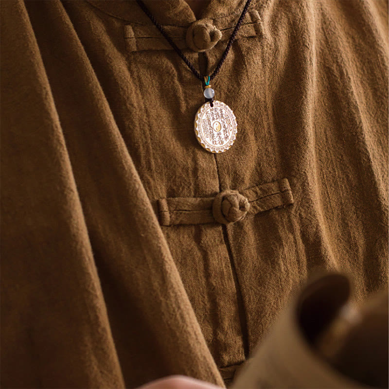 Fortune Jewel Mountain Ghosts Spend Money Yin Yang Bagua Design Copper Harmony Necklace Pendant Fortune Jewel