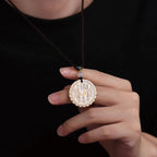 Fortune Jewel Mountain Ghosts Spend Money Yin Yang Bagua Design Copper Harmony Necklace Pendant Fortune Jewel
