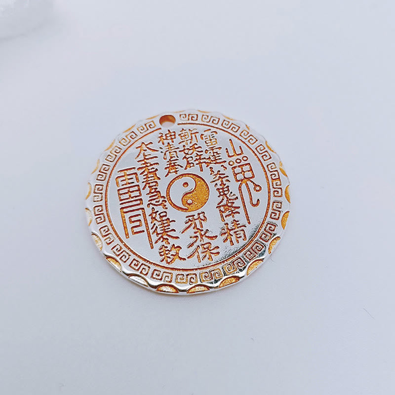Fortune Jewel Mountain Ghosts Spend Money Yin Yang Bagua Design Copper Harmony Necklace Pendant Fortune Jewel