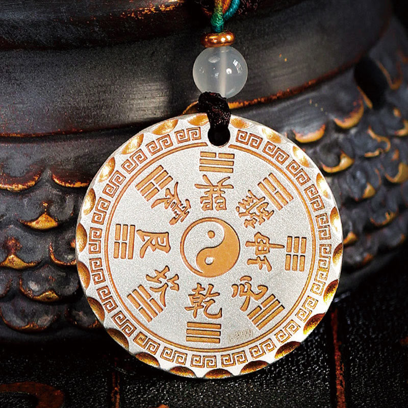 Fortune Jewel Mountain Ghosts Spend Money Yin Yang Bagua Design Copper Harmony Necklace Pendant Fortune Jewel