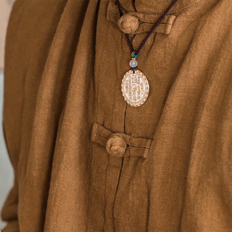 Fortune Jewel Mountain Ghosts Spend Money Yin Yang Bagua Design Copper Harmony Necklace Pendant Fortune Jewel