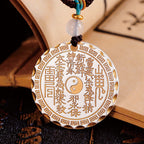 Fortune Jewel Mountain Ghosts Spend Money Yin Yang Bagua Design Copper Harmony Necklace Pendant Fortune Jewel