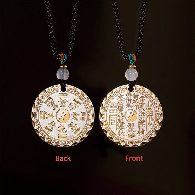 Fortune Jewel Mountain Ghosts Spend Money Yin Yang Bagua Design Copper Harmony Necklace Pendant Fortune Jewel