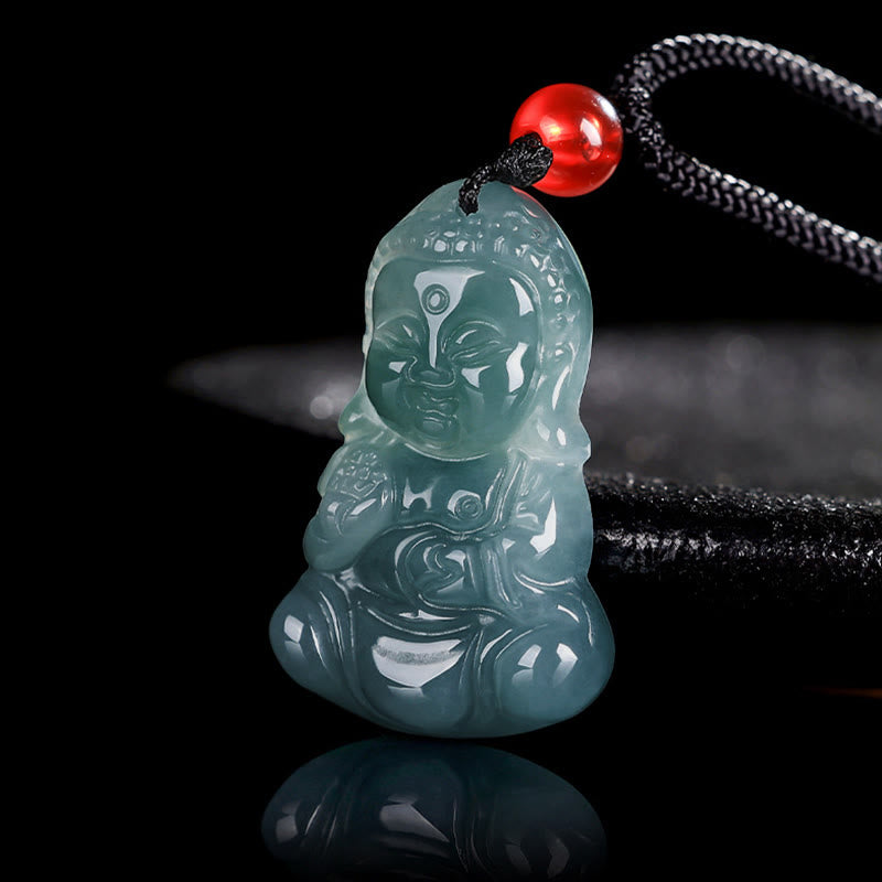 Fortune Jewel Jade Baobao Buddha Prosperity Necklace Pendant Fortune Jewel