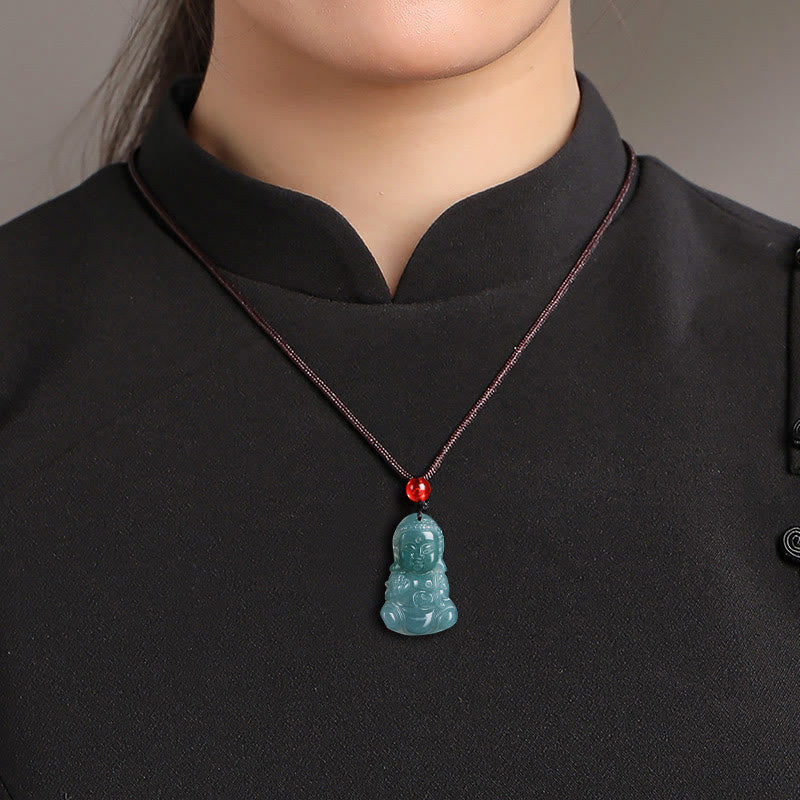 Fortune Jewel Jade Baobao Buddha Prosperity Necklace Pendant Fortune Jewel