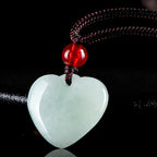 Fortune Jewel Jade Heart Prosperity Necklace Pendant