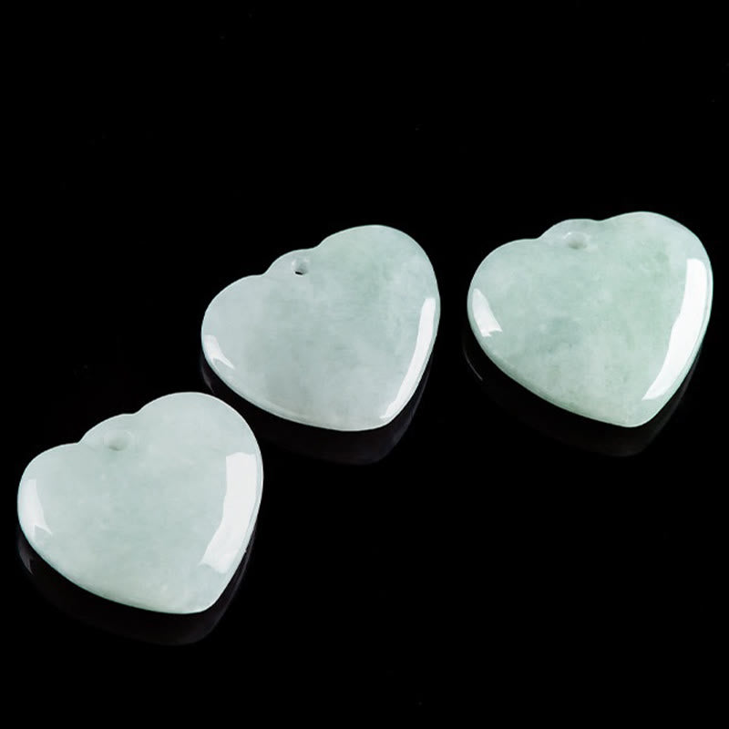 Fortune Jewel Jade Heart Prosperity Necklace Pendant