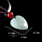 Fortune Jewel Jade Heart Prosperity Necklace Pendant