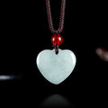 Fortune Jewel Jade Heart Prosperity Necklace Pendant