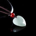 Fortune Jewel Jade Heart Prosperity Necklace Pendant