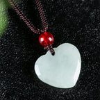 Fortune Jewel Jade Heart Prosperity Necklace Pendant