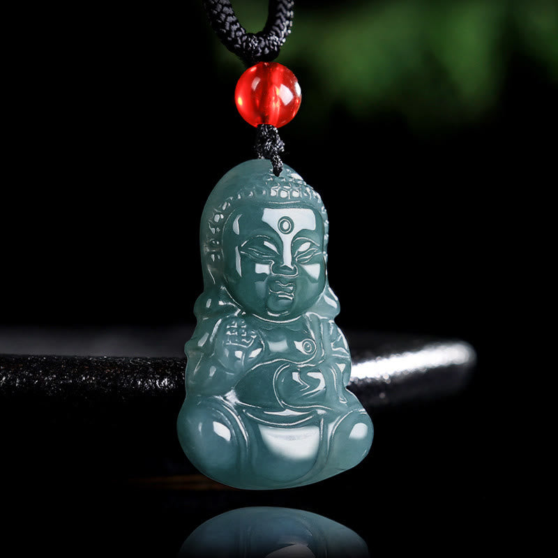 Fortune Jewel Jade Baobao Buddha Prosperity Necklace Pendant Fortune Jewel