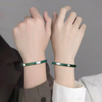 Fortune Jewel Natural Jade Abundance Thin Bracelet Bangle