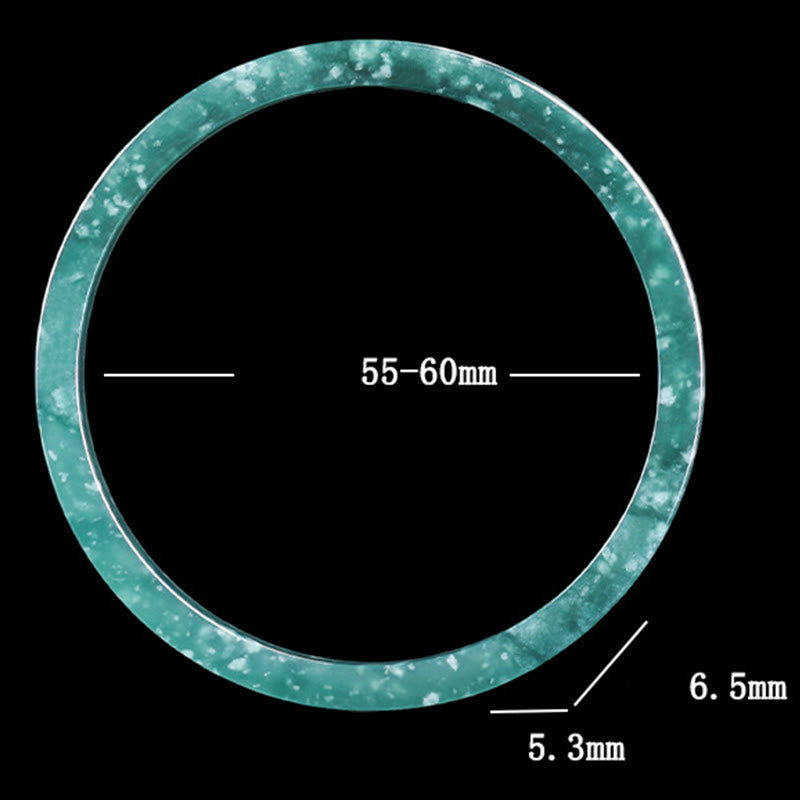 Fortune Jewel Natural Jade Abundance Thin Bracelet Bangle