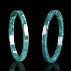 Fortune Jewel Natural Jade Abundance Thin Bracelet Bangle