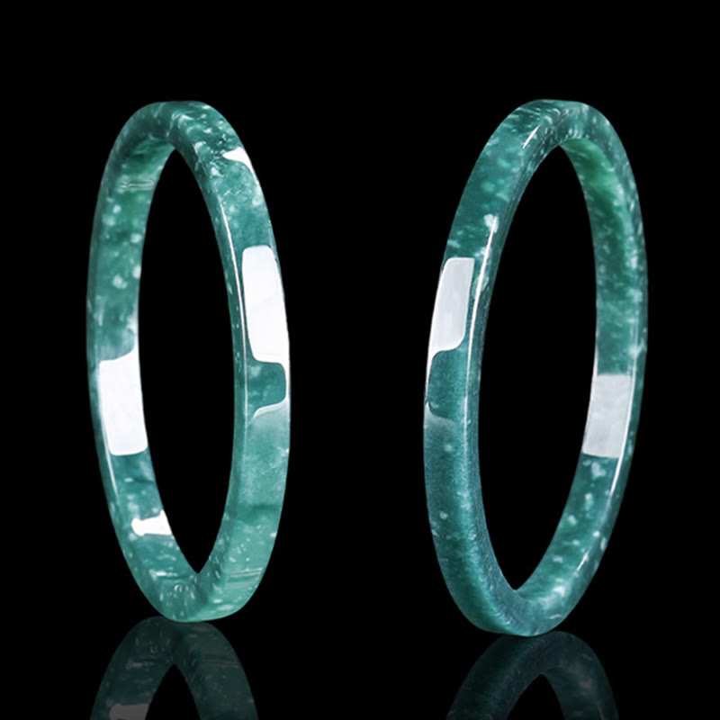 Fortune Jewel Natural Jade Abundance Thin Bracelet Bangle