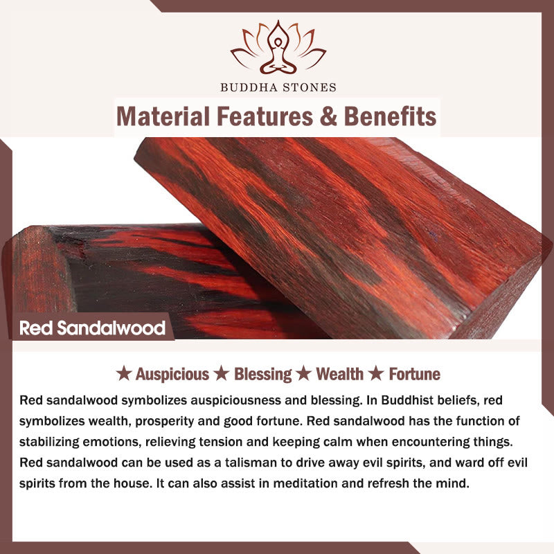 Fortune Jewel Year Of The Horse Red Sandalwood Star Moon Bodhi Seed Blessing Key Chain - Fortune Jewel