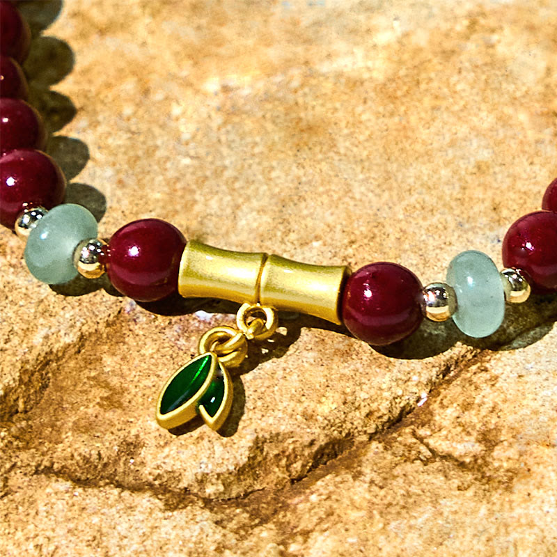 Fortune Jewel Cinnabar Bamboo Concentration Bracelet