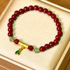 Fortune Jewel Cinnabar Bamboo Concentration Bracelet