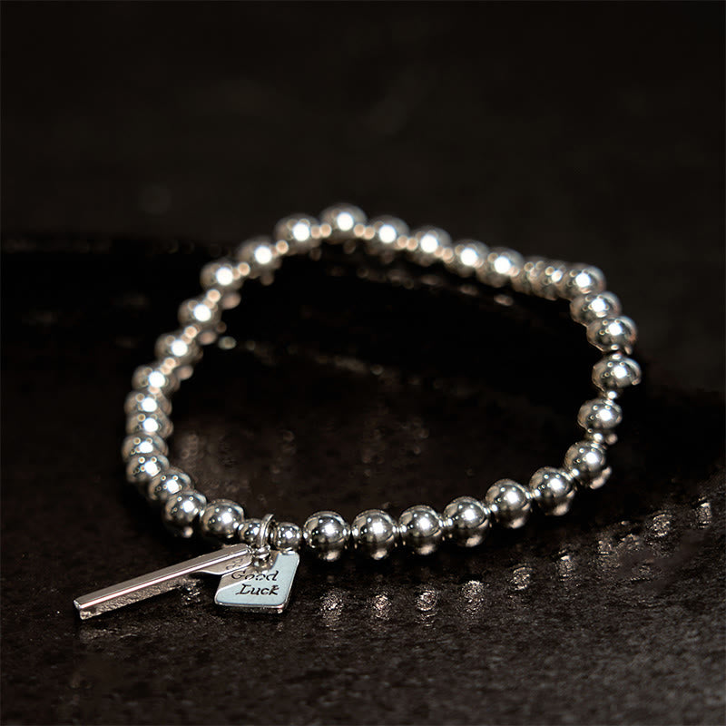 Fortune Jewel Titanium Steel Good Luck Balance Bracelet
