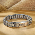 Fortune Jewel Tibetan Copper Buckle Om Mani Padme Hum Peace Metal Bracelet