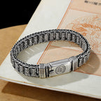Fortune Jewel Tibetan Copper Buckle Om Mani Padme Hum Peace Metal Bracelet