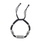 Fortune Jewel Tibetan Black String Copper Om Mani Padme Hum Pixiu Protection Braided Bracelet
