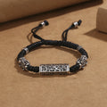 Fortune Jewel Tibetan Black String Copper Om Mani Padme Hum Pixiu Protection Braided Bracelet