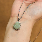 Fortune Jewel Natural Hetian Jade Laughing Buddha Abundance Necklace Pendant Fortune Jewel